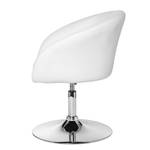 Chaise pivotante Vestal rotatif - Imitation cuir / Métal - Chrome - Blanc