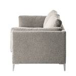 3-Sitzer Sofa COSO Classic+ Webstoff - Chenille Rufi: Beige - Chrom glänzend