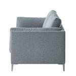 2,5-Sitzer Sofa COSO Classic+ Webstoff - Webstoff Inze: Graublau - Chrom glänzend