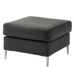 Repose-pieds COSO Classic+ Tissu - Tissu Chenille Rufi: Anthracite - Largeur : 64 cm - Chrome brillant