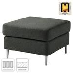 Gestoffeerde hocker COSO Classic+ geweven stof - Geweven stof Inze: Donkergrijs - Breedte: 64 cm - Chroomkleurig glanzend