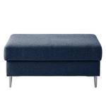 Gestoffeerde hocker COSO Classic+ geweven stof - Geweven stof Inze: Blauw - Breedte: 95 cm - Chroomkleurig glanzend