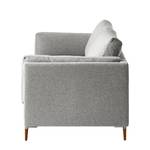 3-Sitzer Sofa COSO Classic+ Webstoff - Webstoff Inze: Hellgrau - Buche Dunkel