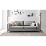 3-Sitzer Sofa COSO Classic+ Webstoff - Webstoff Inze: Hellgrau - Buche Dunkel