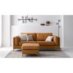 2,5-Sitzer Sofa COSO Classic+ Echtleder - Echtleder Taru: Hellbraun - Buche Dunkel