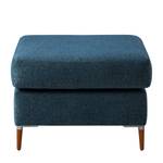 Repose-pieds COSO Classic+ Tissu - Tissu Chenille Rufi: Bleu - Largeur : 64 cm - Hêtre foncé