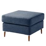 Repose-pieds COSO Classic+ Tissu - Tissu Inze: Bleu - Largeur : 64 cm - Hêtre foncé