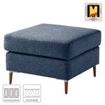 Repose-pieds COSO Classic+ Tissu - Tissu Inze: Bleu - Largeur : 64 cm - Hêtre foncé