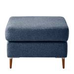 Gestoffeerde hocker COSO Classic+ geweven stof - Geweven stof Inze: Blauw - Breedte: 64 cm - Donker beukenhout