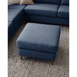 Repose-pieds COSO Classic+ Tissu - Tissu Inze: Bleu - Largeur : 64 cm - Hêtre foncé