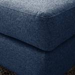 Gestoffeerde hocker COSO Classic+ geweven stof - Geweven stof Inze: Blauw - Breedte: 64 cm - Donker beukenhout