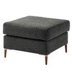 Repose-pieds COSO Classic+ Tissu - Tissu Chenille Rufi: Anthracite - Largeur : 64 cm - Hêtre foncé