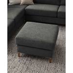 Repose-pieds COSO Classic+ Tissu - Tissu Chenille Rufi: Anthracite - Largeur : 64 cm - Hêtre foncé