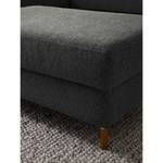 Repose-pieds COSO Classic+ Tissu - Tissu Chenille Rufi: Anthracite - Largeur : 64 cm - Hêtre foncé