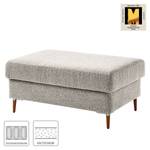 Gestoffeerde hocker COSO Classic+ geweven stof - Chenille Rufi: Beige - Breedte: 95 cm - Donker beukenhout