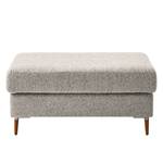 Gestoffeerde hocker COSO Classic+ geweven stof - Chenille Rufi: Beige - Breedte: 95 cm - Donker beukenhout