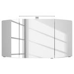 Spiegelschrank Cassca Inklusive Beleuchtung - Hochglanz Weiß - Breite: 120 cm