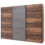 Armadio con ante scorrevoli Maysville Marrone - Grigio - Materiale a base lignea - 270 x 210 x 63 cm