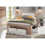 Bedframe Caseville Beige - Wit - Plaatmateriaal - 146 x 90 x 214 cm