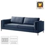 3-Sitzer Sofa COSO Classic+ Webstoff - Webstoff Inze: Blau - Schwarz