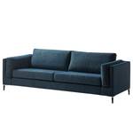 3-Sitzer Sofa COSO Classic+ Webstoff - Chenille Rufi: Blau - Schwarz