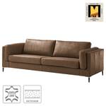 3-Sitzer Sofa COSO Classic+ Echtleder - Echtleder Taru: Nougat - Schwarz