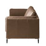 3-Sitzer Sofa COSO Classic+ Echtleder - Echtleder Taru: Nougat - Schwarz