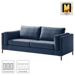 2,5-Sitzer Sofa COSO Classic+ Webstoff - Webstoff Inze: Blau - Schwarz