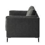 2-Sitzer Sofa COSO Classic+ Webstoff - Chenille Rufi: Anthrazit - Schwarz