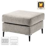 Gestoffeerde hocker COSO Classic+ geweven stof - Chenille Rufi: Beige - Breedte: 64 cm - Zwart