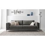 3-Sitzer Sofa COSO Classic+ Webstoff - Chenille Rufi: Grau - Eiche Dunkel