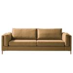 3-Sitzer Sofa COSO Classic+ Webstoff - Webstoff Inze: Hellbraun - Eiche Dunkel