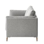 2,5-Sitzer Sofa COSO Classic+ Webstoff - Webstoff Inze: Hellgrau - Eiche Dunkel