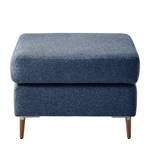 Repose-pieds COSO Classic+ Tissu - Tissu Inze: Bleu - Largeur : 64 cm - Chêne foncé