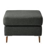 Gestoffeerde hocker COSO Classic+ geweven stof - Geweven stof Inze: Donkergrijs - Breedte: 64 cm - Donkere eikenhout