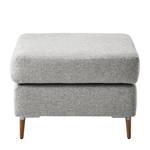 Gestoffeerde hocker COSO Classic+ geweven stof - Geweven stof Inze: Lichtgrijs - Breedte: 64 cm - Donkere eikenhout