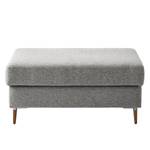 Gestoffeerde hocker COSO Classic+ geweven stof - Geweven stof Inze: Lichtgrijs - Breedte: 95 cm - Donkere eikenhout