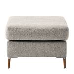 Gestoffeerde hocker COSO Classic+ geweven stof - Chenille Rufi: Beige - Breedte: 64 cm - Donkere eikenhout