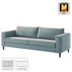 3-Sitzer Sofa COSO Classic Webstoff - Stoff Lica: Petrol - Buche