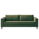 3-Sitzer Sofa COSO Classic Webstoff - Stoff Lica: Grün - Buche