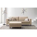 3-Sitzer Sofa COSO Classic Webstoff - Webstoff Milan: Beige - Buche
