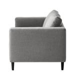 2-Sitzer Sofa COSO Classic Webstoff - Webstoff Milan: Hellgrau - Buche