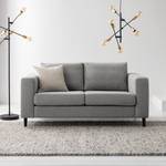 2-Sitzer Sofa COSO Classic Webstoff - Webstoff Milan: Hellgrau - Buche