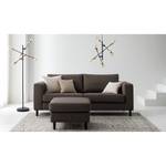 2,5-Sitzer Sofa COSO Classic Echtleder - Echtleder Neto: Braun - Buche