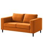 2-Sitzer Sofa COSO Classic Webstoff - Webstoff Milan: Rostbraun - Buche