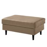 Gestoffeerde hocker COSO Classic echt leer - Leer Neto: Taupe - Breedte: 95 cm - Beuk