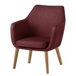 Fauteuil Nicholas geweven stof - Donkerrood