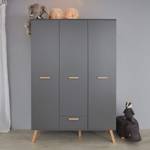 Armoire Mats Gris - Bois manufacturé - 130 x 190 x 60 cm