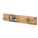 Open wandkast Ironwood fineer van echt hout - oud eikenhout/grijs - Breedte: 168 cm