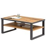 Table basse Ironwood Placage en bois véritable / Métal - Chêne vieilli / Gris